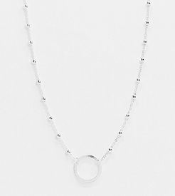 Exclusive sterling silver choker necklace with circle pendant