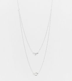 multi row necklace in sterling silver