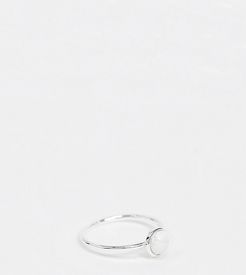 ring with howlite stone in sterling silver