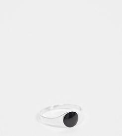signet ring with stone in sterling silver