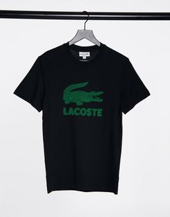 large croc logo tee in black