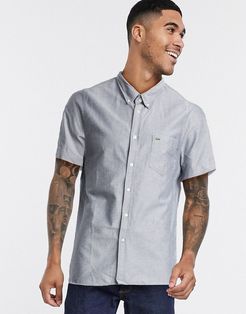 plain short sleeve shirt-Navy