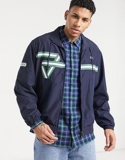 print band zip heritage tracksuit jacket-Navy