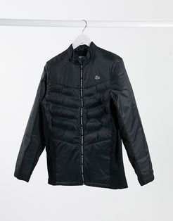 quilted effect jacket-Black