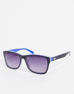 square blue frame sunglasses