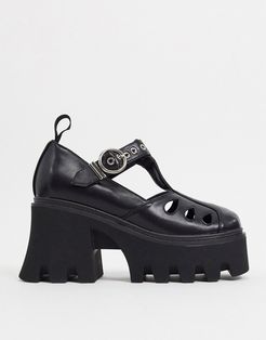 chunky Mary-Jane shoes in black