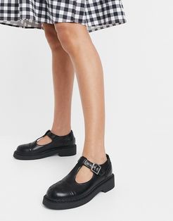 Mary Jane flat shoes in black