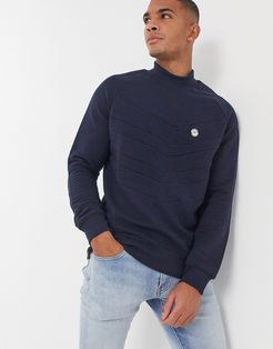 high funnel neck sweatshirt mix and match in navy
