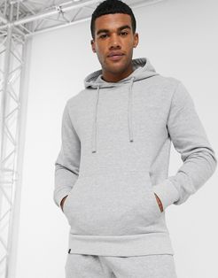 two-piece overhead hoodie in gray-Grey