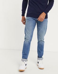 Jeans Luke slim tapered jeans in light blue wash-Navy