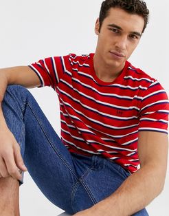 Jeans stripe t-shirt in red