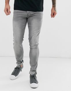 Luke slim tapered fit jeans in vintage wash-Blue