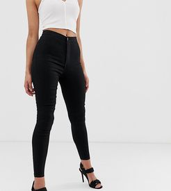 high waisted spray on jeans-Black