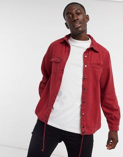 overshirt in washed red