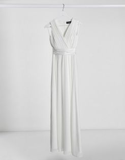 bridal maxi gown in off white
