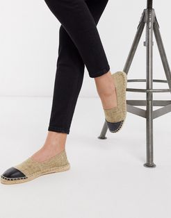 toe cap espadrilles in natural-Beige