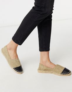 toe cap espadrilles in natural-Beige