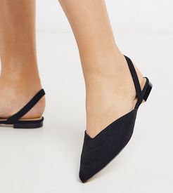 wide fit slingback mules in black-Blue