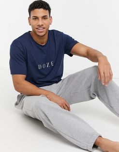 doze lounge T-shirt in navy