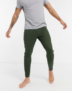 slim lounge pants in khaki-Green