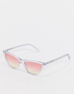 Love Morchino cat eye sunglasses in clear frame and ombre lens