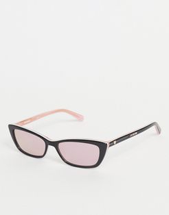 slim lens sunglasses-Black