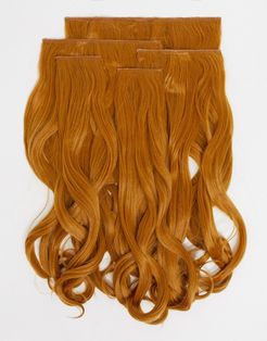 super thick 22 inch 5 piece blow dry wavy clip in hair extensions in strawberry blonde-Red