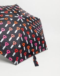 lipstick print umbrella-Multi