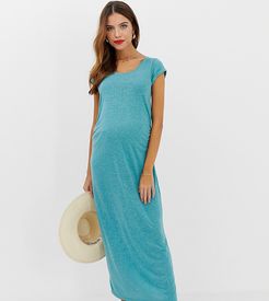 Mamalicious maternity scoop neck midi dress-Green