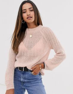 soft touch sweater in pink