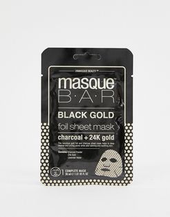 Black Gold Foil Sheet Mask - Charcoal & 24k Gold-No color