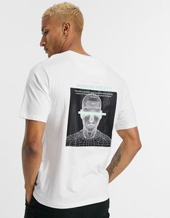 graphic back print T-shirt in white