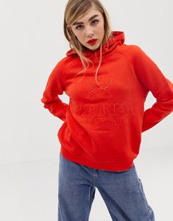 slogan hoodie-Red