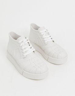 hi top chunky sneaker in white