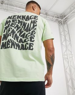 video exchange logo t-shirt in neon pastel yellow