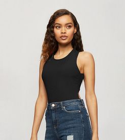 cross back bodysuit in black