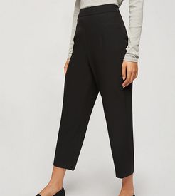 high waist cigarette pants in black