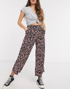 Gunhild wide leg pants in scribble print-Multi