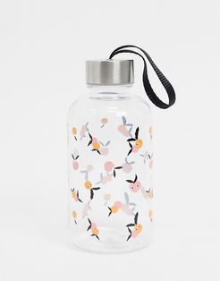 Lena peach print clear water bottle