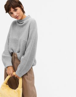 Libby knitted sweater in light gray-Grey