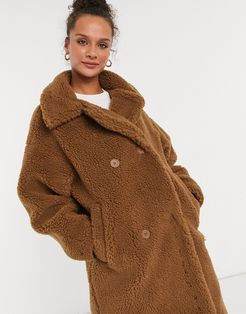 Teddy coat in brown