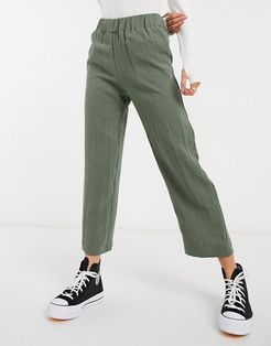 Vega wide leg pants in khaki-Green