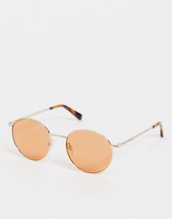 Moschino Love round lens sunglasses-Orange