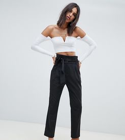 tie waist pants in black