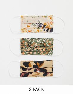 3-pack abstract print face coverings-Multi