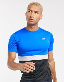 Running accelerate T-shirt in color block blue-Blues