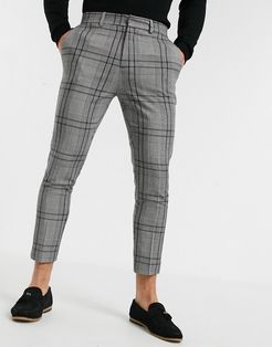 bold skinny crop pants in mid gray-Grey