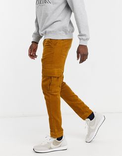 cord cargo pants in tan