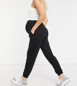 overbump cuffed sweatpants in black