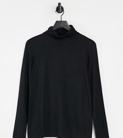 roll neck top in black